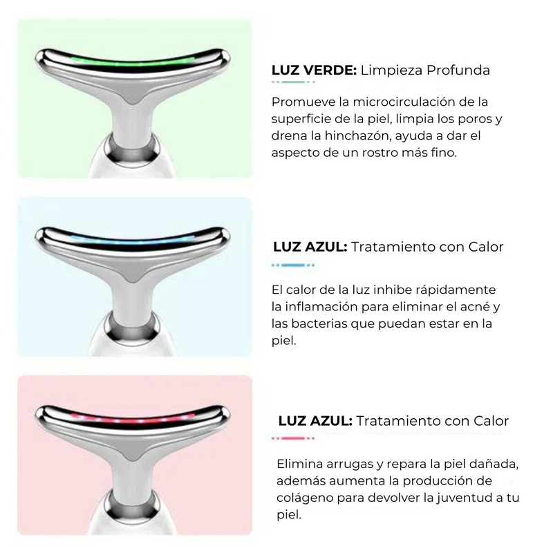 SkinRevive - Masajeador Facial de LED Antiedad