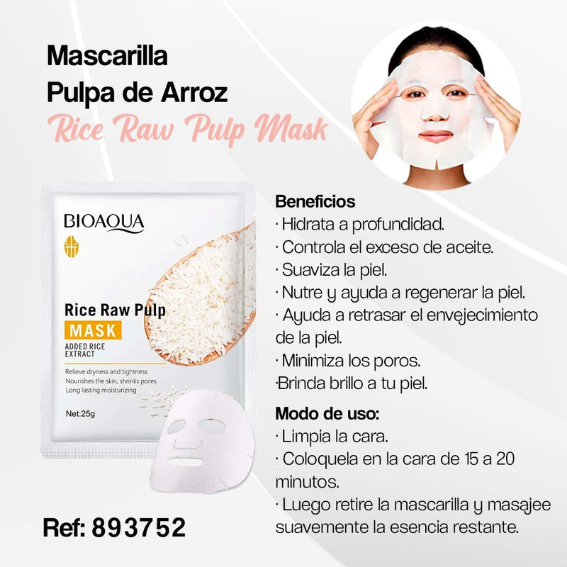 💫✨ Kit Facial de Arroz Bioaqua 4 Productos - Disfruta de los beneficios secretos del arroz 💫✨
