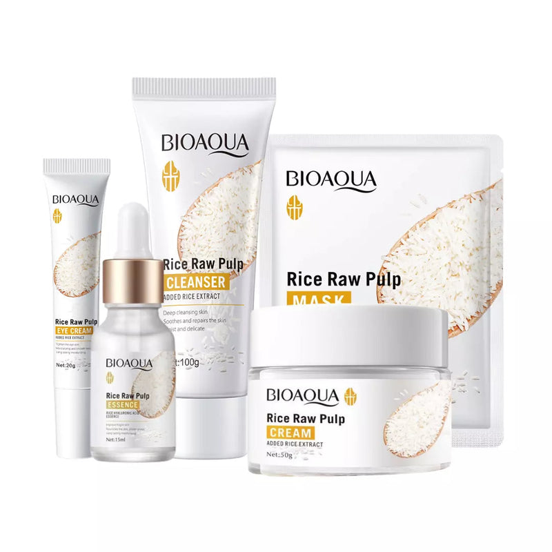 💫✨ Kit Facial de Arroz Bioaqua 4 Productos - Disfruta de los beneficios secretos del arroz 💫✨